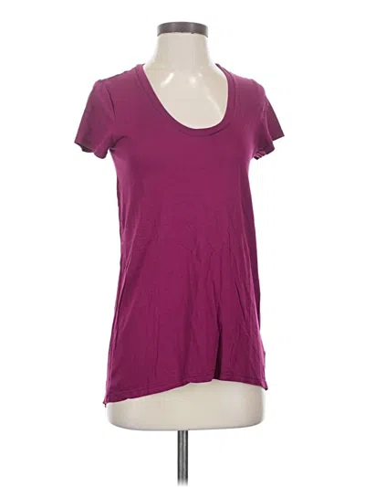 Pre-owned Splendid Short Sleeve T-shirt In Purple