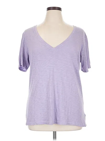 Pre-owned Splendid Short Sleeve T-shirt In Purple