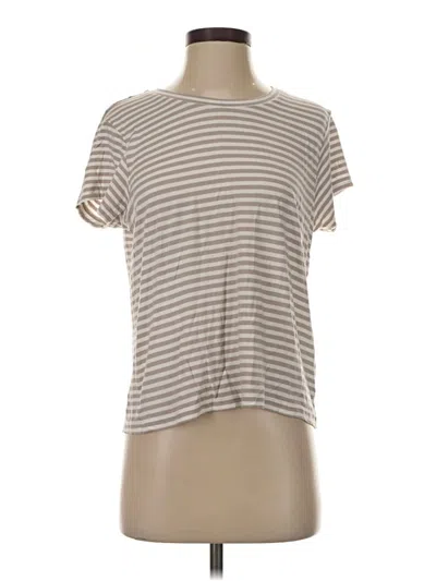 Pre-owned Splendid Short Sleeve T-shirt In Tan