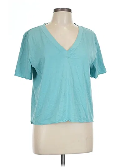 Pre-owned Splendid Short Sleeve T-shirt In Teal