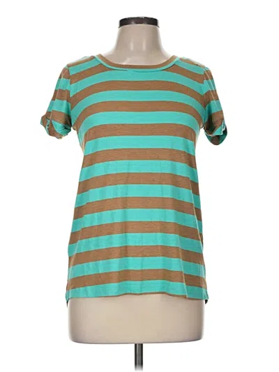 Pre-owned Splendid Short Sleeve T-shirt In Teal