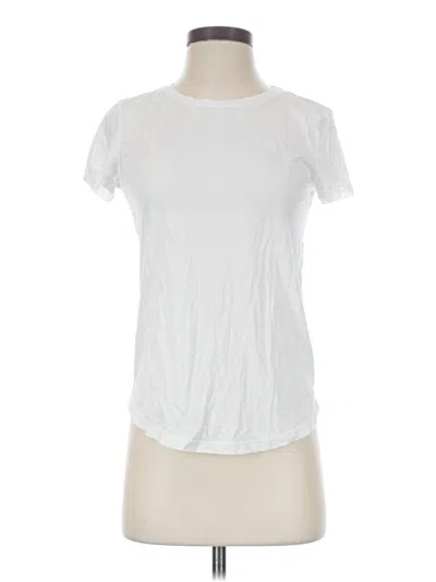 Pre-owned Splendid Short Sleeve T-shirt In White