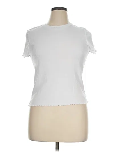 Pre-owned Splendid Short Sleeve T-shirt In White