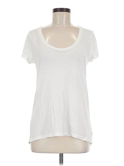 Pre-owned Splendid Short Sleeve T-shirt In White
