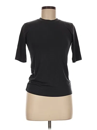 Splendid Short Sleeve Turtleneck In Black