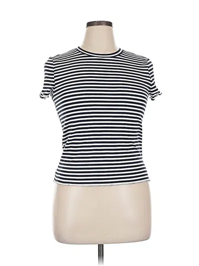 Pre-owned Splendid Short Sleeve Turtleneck In White