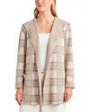 Splendid Sierra Plaid Open Front Hooded Cardigan