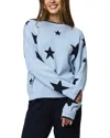 Splendid Silvie Star Crewneck Pullover Sweater In Blue