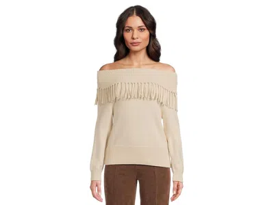 Splendid Simone Fringe Sweater In Brown