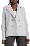 Splendid Singrid Mixed Media Blazer In Ice Heather Grey