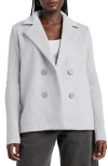 Splendid Singrid Mixed Media Blazer In Ice Heather Grey