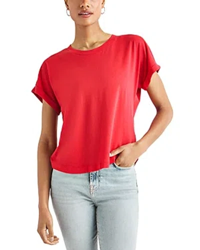 Splendid Skye Cuffed Tee In Red