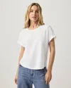 Splendid Skye Rs2k280 Top Women White Relaxed Fit Short Sleeve Tee Red315 In White
