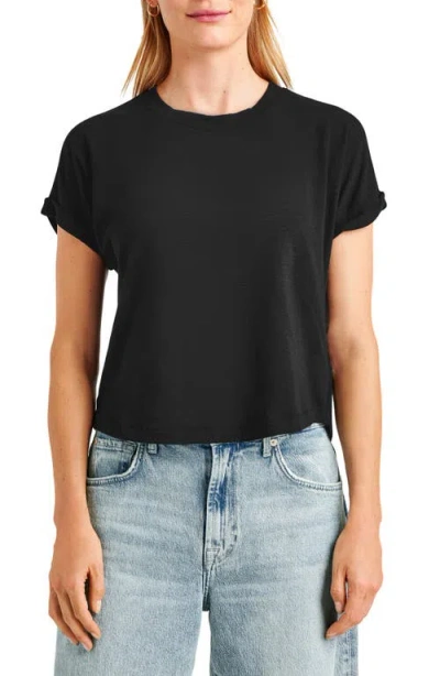 Splendid Skye Slub T-shirt In Black