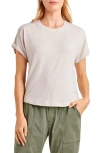 Splendid Skye Cuffed Tee In Oat Heather