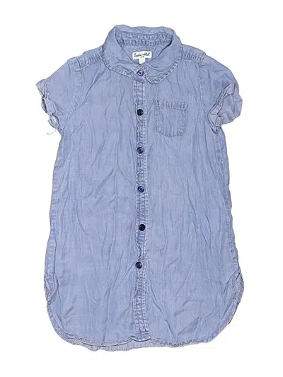 Pre-owned Splendid Kids' Sleeveless Button Down Shirt In Blue