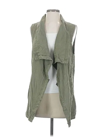 Pre-owned Splendid Sleeveless Button Down Shirt In Green