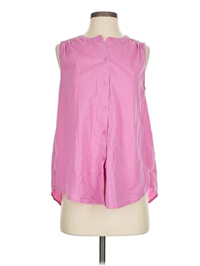 Pre-owned Splendid Sleeveless Button Down Shirt In Pink