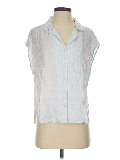 Pre-owned Splendid Sleeveless Button Down Shirt In Silver