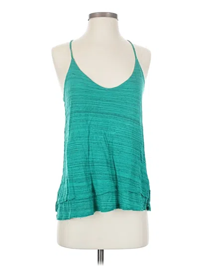 Pre-owned Splendid Sleeveless Top Teal Halter Neckline Tops