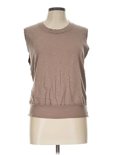 Pre-owned Splendid Sleeveless T-shirt In Brown