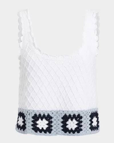 SPLENDID SONIA CROCHET SWEATER TANK TOP
