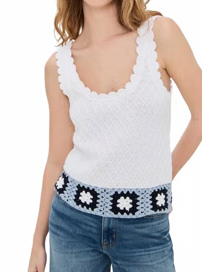 Splendid Sonia Crocket Sweater Tank In White