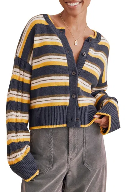 Splendid Sonoma Stripe Cardigan In Yellow