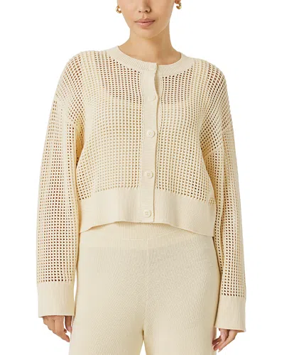 Splendid Spl X Cj Open Stitch Cardigan Sweater In Neutral