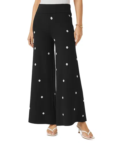 Splendid Spl X Cj Polka Dot Sweater Pants In Black