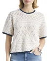 Splendid Ss Tipped Sweater In White