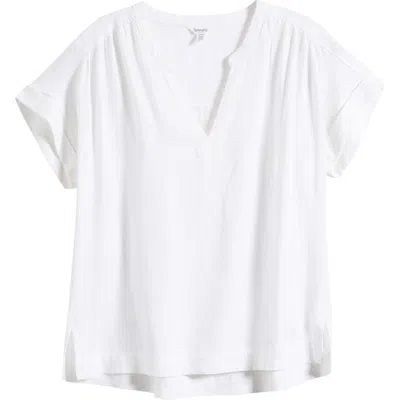 Splendid St. Tropez Cuff Sleeve Shirt In White