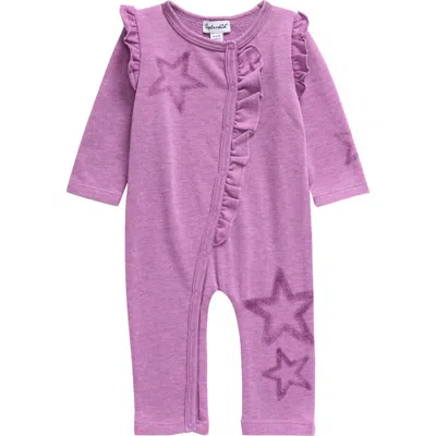 Splendid Babies'  Star Ruffle Romper In Tourmaline Purple