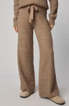 Splendid Stassi Rib Side Sweater Pants In Brown