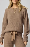 Splendid Stassi Satin Tie Back Sweater In Brown