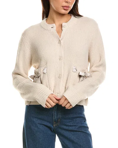 Splendid Stassi Satin Tie Cardigan In Neutral