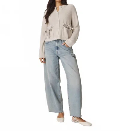 Splendid Stassi Satin Tie Cardigan In Pale Oak Heather In Multi