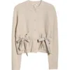 Splendid Stassi Satin Tie Cardigan In Neutral