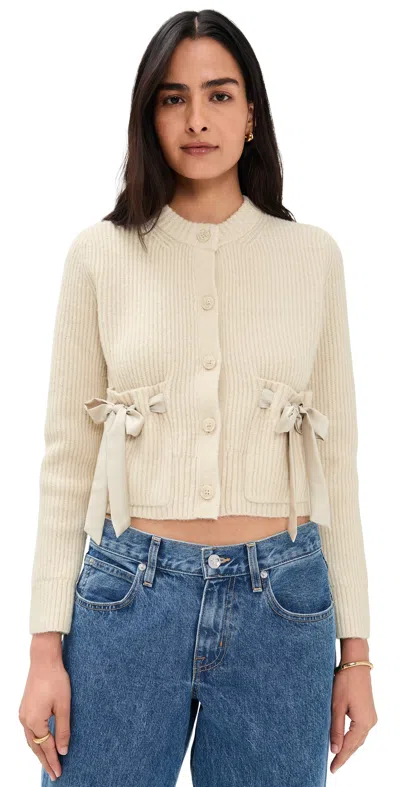 Splendid Stassi Satin Tie Cardigan Pale Oak Heather