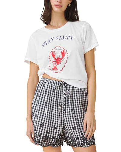 Splendid Stay Salty Graphic Cotton Blend T-shirt In White