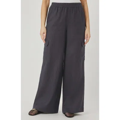 Splendid Stella Linen Cargo Pull-on Pants In Lead