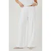 Splendid Stella Linen Cargo Pull-on Pants In White
