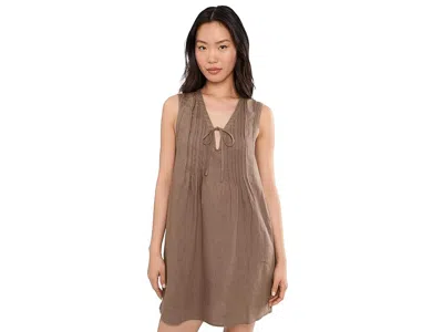 Splendid Stella Linen Mini Dress In Brown