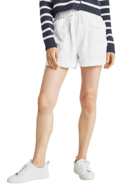 Splendid Stella Linen Shorts In White