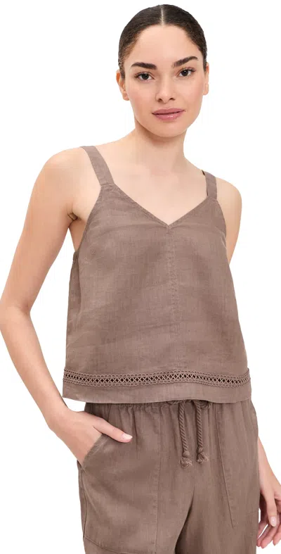 Splendid Stella Linen Tank Wicker In Brown