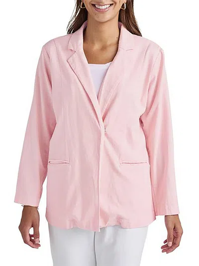 Splendid Stella Womens Business Suit Separate One-button Blazer In Pink