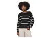 Splendid Stephanie Stripe Sweater In Black