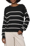 Splendid Stephanie Stripe Sweater In Black