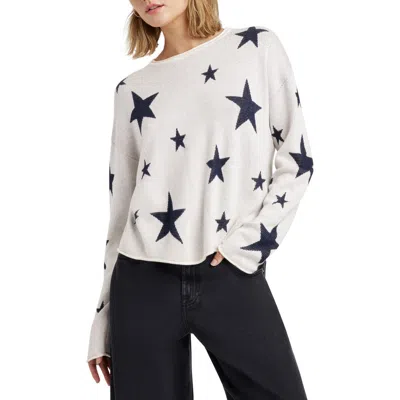 Splendid Stevie Star Sweater In White