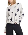 Splendid Stevie Star Sweater In Moonstone/navy